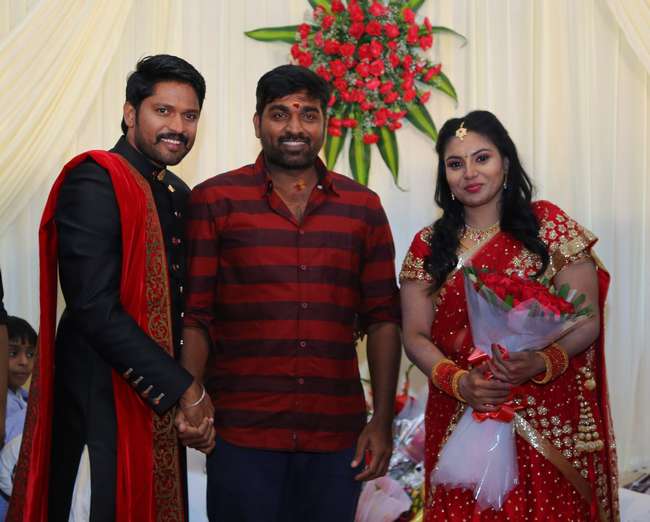 Actor Soundararaja - Tamanna Wedding Reception Stills
